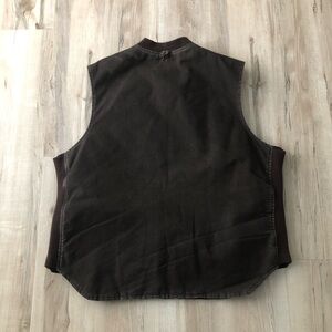 NOT FOR SALE Vintage Tough Duck Quilted Men's Dark Brown Outdoor Vest